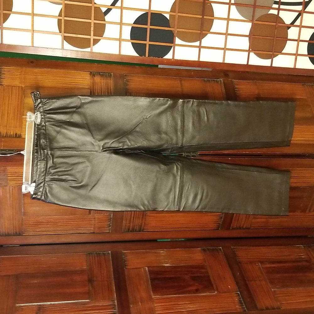 Black leather pants by Clio size 8
